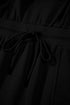 French Terry Zipped Collar Sleeveless Drawstring Waist Mini Dress